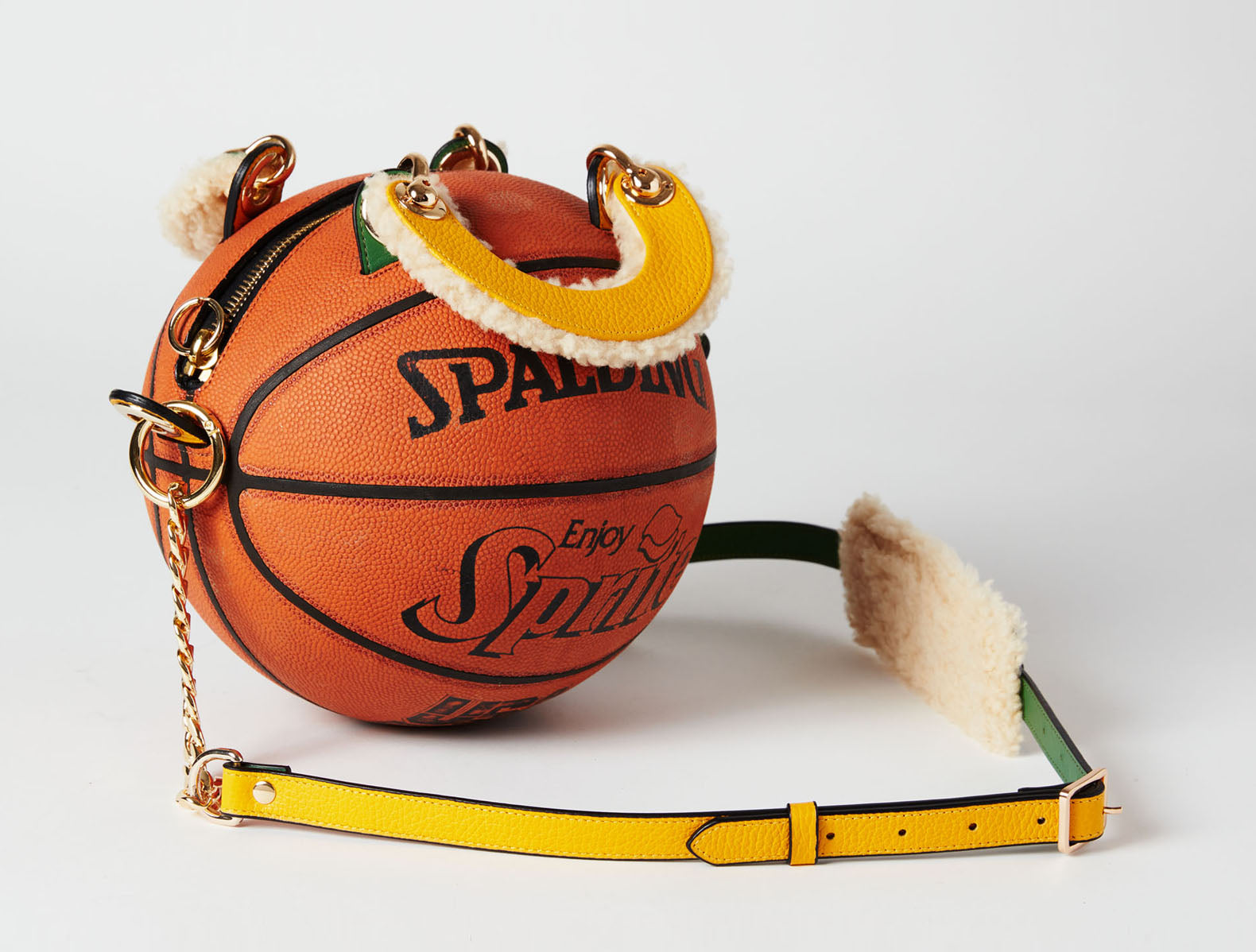 Vintage Lemon/Lime ~ Sprite x Spalding x USA Basketball Bag