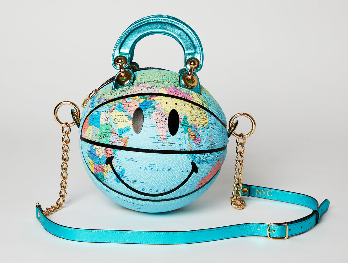 Smiley World Map Basketball Bag – Andrea Bergart Shop