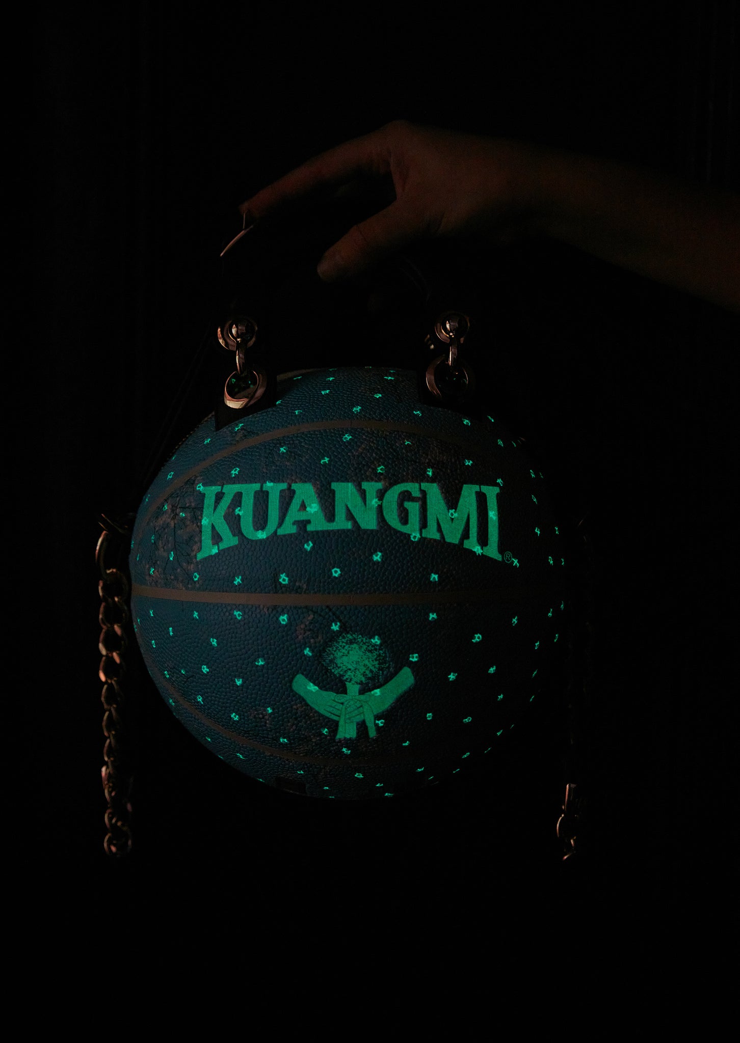 Glow-in-the-Dark Aqua Kuangmi Basketball Bag