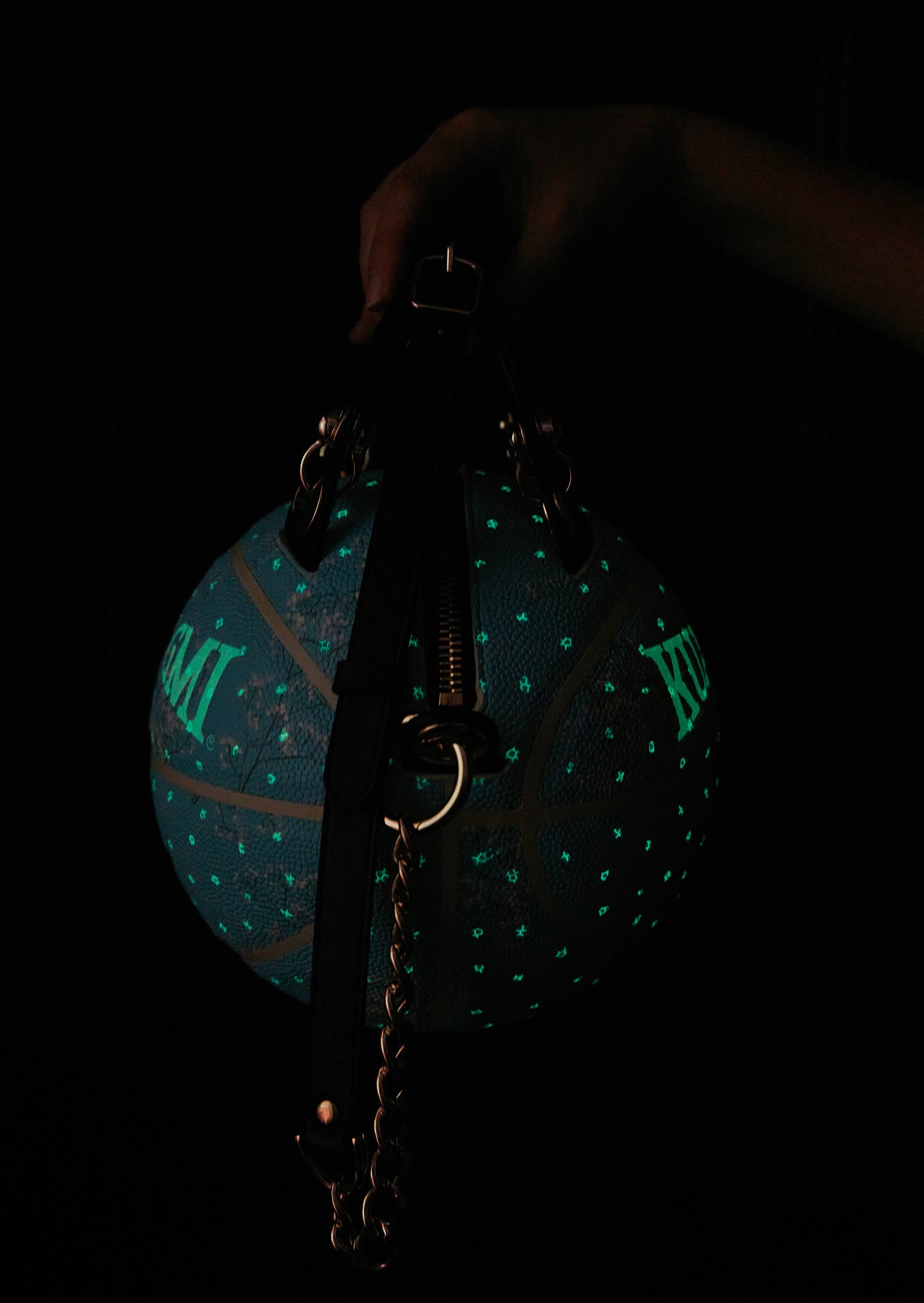 Glow-in-the-Dark Aqua Kuangmi Basketball Bag