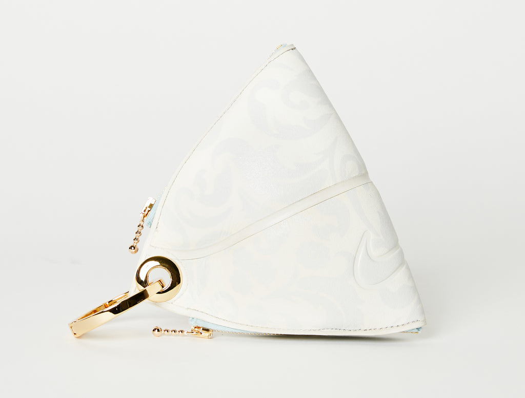 Clip~On Basketball Clutch (White Paisley)