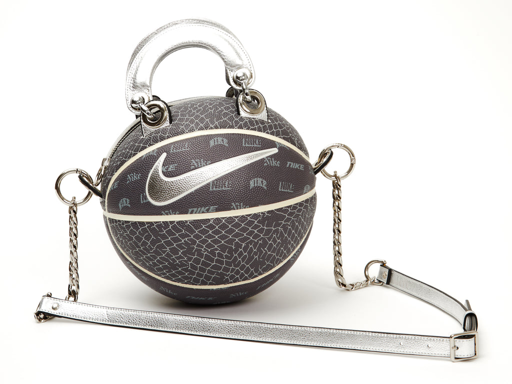 Silver Nike Net Basketball Bag